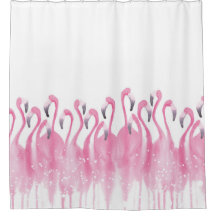 Pink Flamingo shower curtain