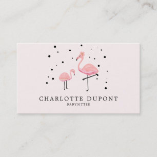 Pink Flamingo Simple Business Card