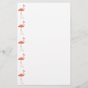 Pink Flamingo Simple Pattern Stationery