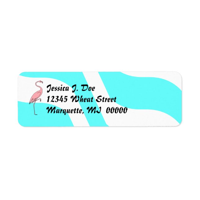Pink Flamingo Snowbirds Winter mild Address Labels (Front)