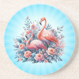 Pink Flamingo Sublimation Coaster
