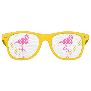 Pink Flamingo Summer Beach Print Pattern Retro Sunglasses