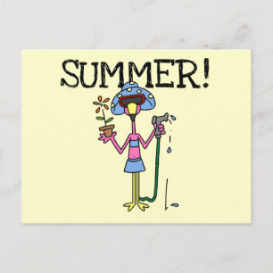 Pink Flamingo Summer T-shirts and Gifts Postcard