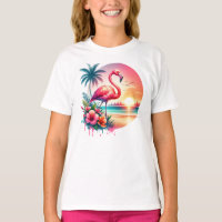 Pink Flamingo Sunset Clipart