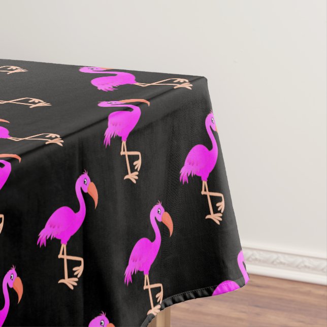 Pink Flamingo Tablecloth Custom Colour (In Situ)
