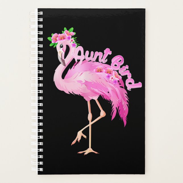 pink flamingo tante oiseau de noël cadeau assorti  (Devant)