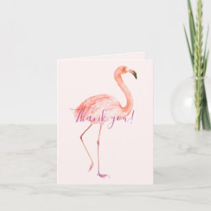 Pink Flamingo Thank You Card