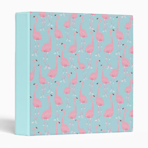 Pink Flamingo Three Ring Binder