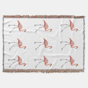 Pink Flamingo Throw Blanket