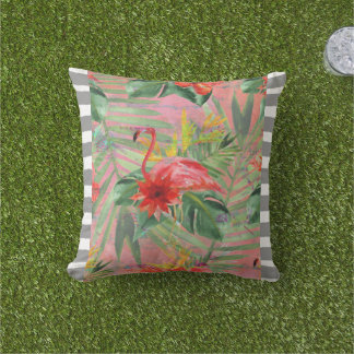 Pink Flamingo Throw Pillow