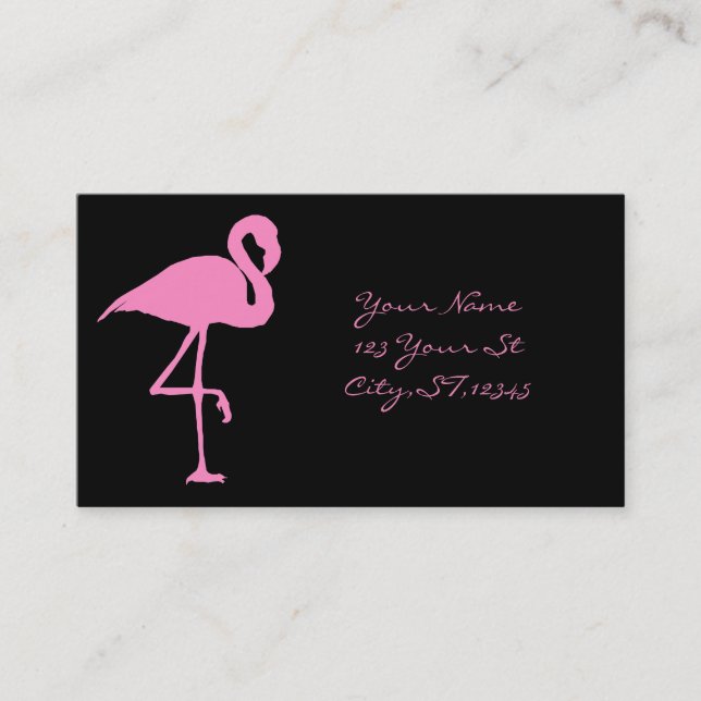 Pink Flamingo Thunder_Cove Classic Business Card (Front)