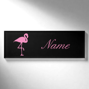 Pink Flamingo Thunder_Cove Name Tag