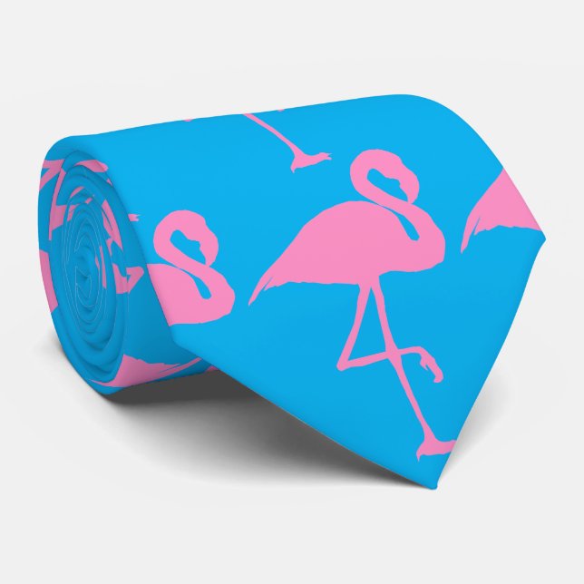 Pink Flamingo Thunder_Cove Tie (Rolled)