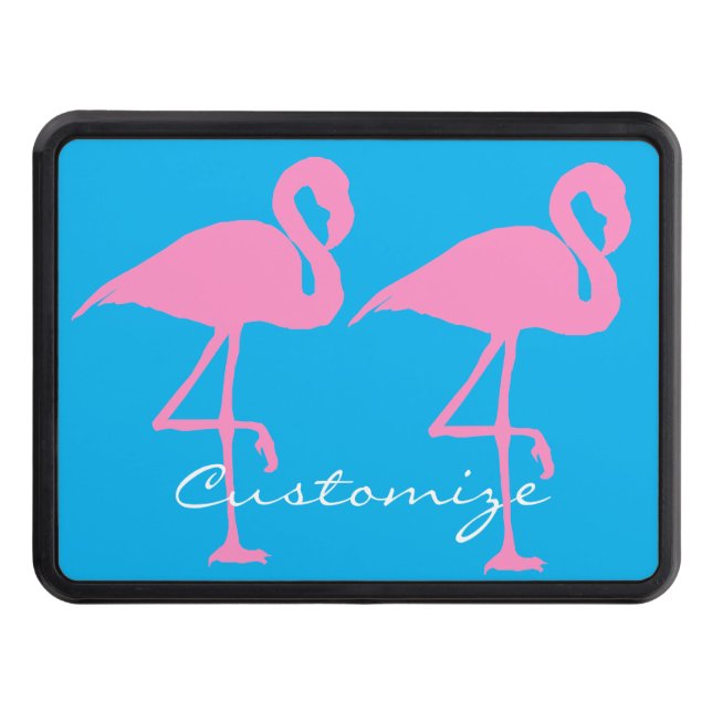 Pink Flamingo Thunder_Cove Trailer Hitch Cover (Front)