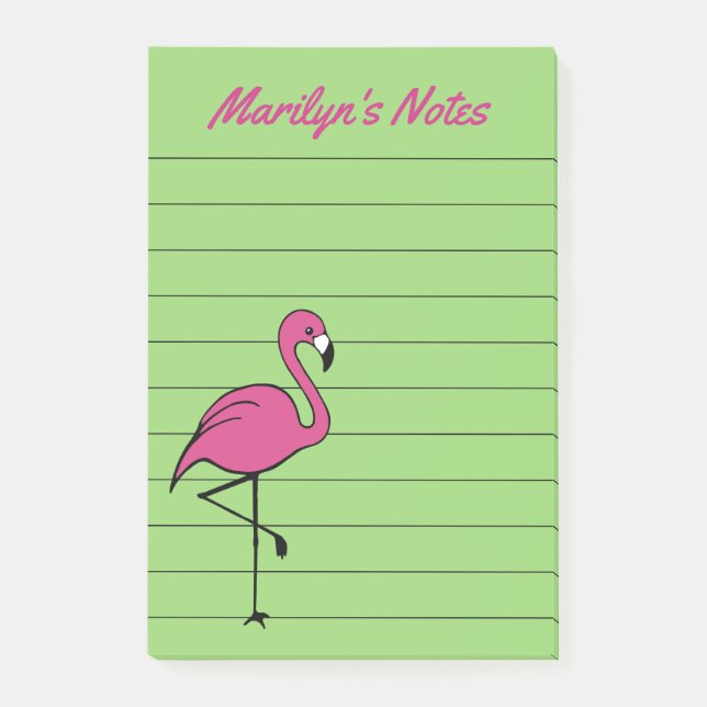 Pink Flamingo To Do List Post It Notes Gift (Front)