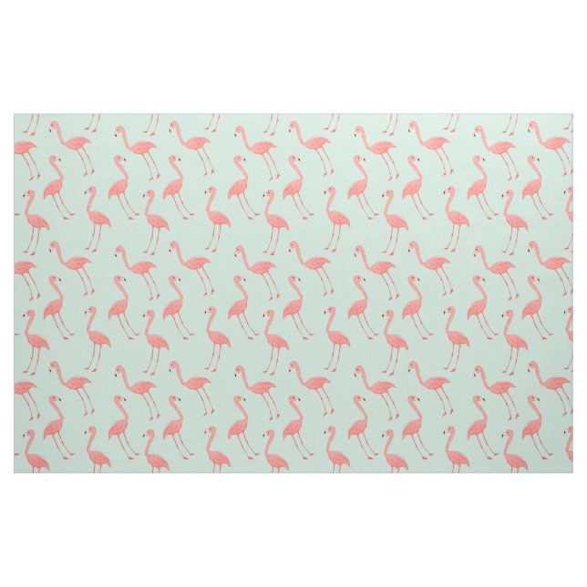 Pink Flamingo Trendy and Tropical Pattern Fabric (Fat Quarter)
