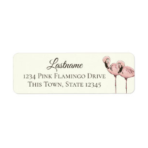 Pink Flamingo Tropical Beach