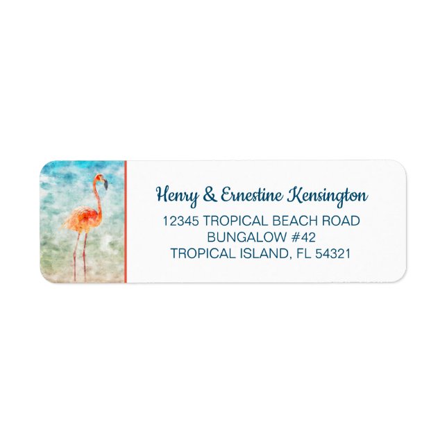 Pink Flamingo | Tropical Beach (Front)