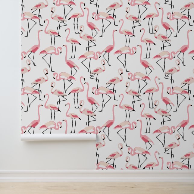 Pink Flamingo Tropical Beach Wallpaper (Application)