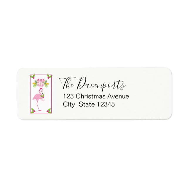 Pink Flamingo Tropical Christmas (Front)