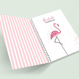 Pink Flamingo Tropical Cute Personalized Notebook