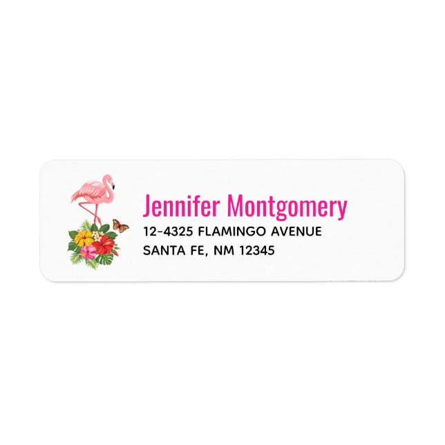 Pink Flamingo & Tropical Hibiscus Fancy (Front)
