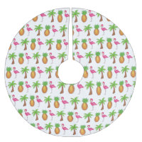 Pink Flamingo Tropical Island Palm Tree Pineapple