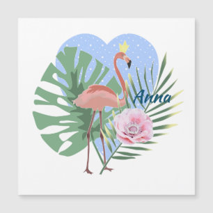 Pink Flamingo tropical leaf palm