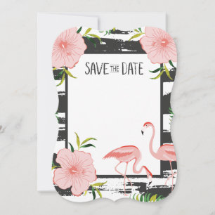 Pink Flamingo Tropical Save The Date