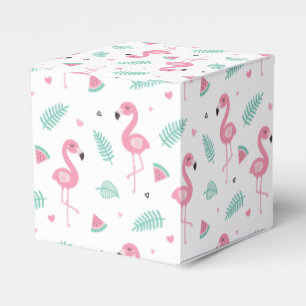 Pink Flamingo Tropical Summer Vibes Party Favours Favor Box