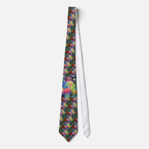 Pink Flamingo Tropical tie