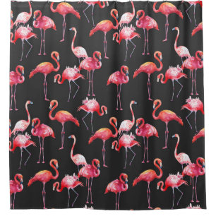 Pink Flamingo: Tropical Watercolor Pattern.