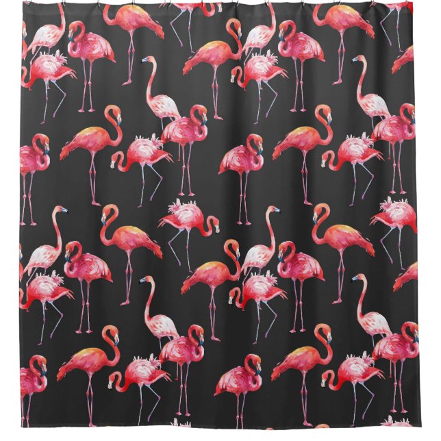 Pink Flamingo: Tropical Watercolor Pattern. (Front)