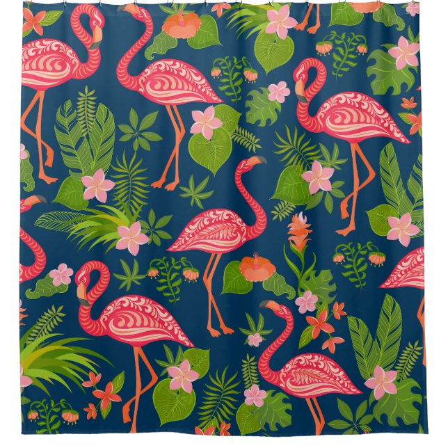 Pink Flamingo: Turquoise Striped Vintage (Front)