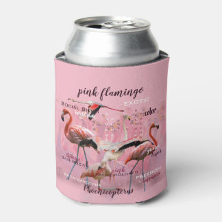 Pink Flamingo Typography | Customized Can Cooler