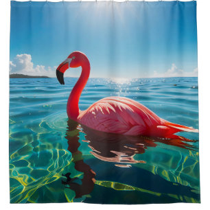 Pink Flamingo Under The Sky