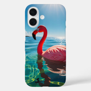 Pink Flamingo Under The Sky iPhone 16 Case