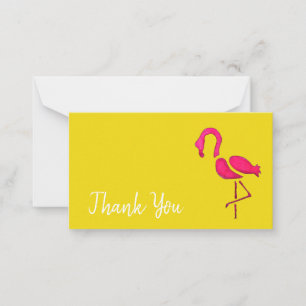 Pink flamingo unique pop art card