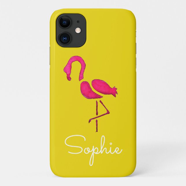 Pink flamingo unique pop art Case-Mate iPhone case (Back)