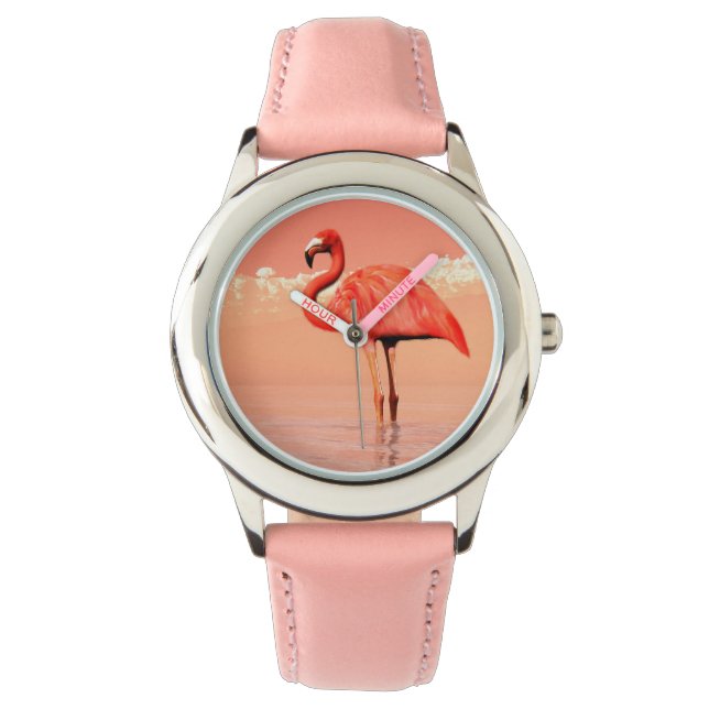 Pink flamingo watch (Front)