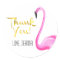 Pink Flamingo with Faux Gold Foil, Thank You