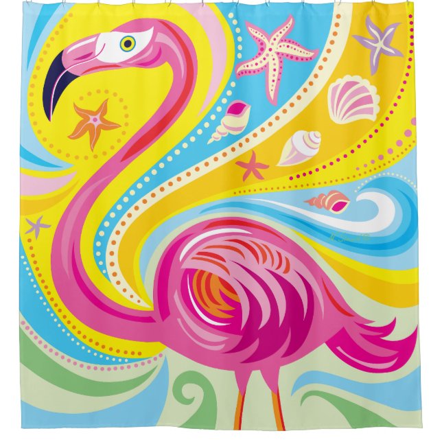 Pink Flamingo with Starfish (Front)