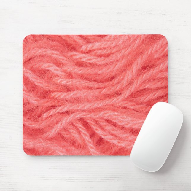 Pink Flamingo Yarn  Mouse Pad (With Mouse)
