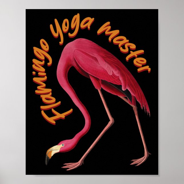 Pink Flamingo Yoga  Poster (Front)