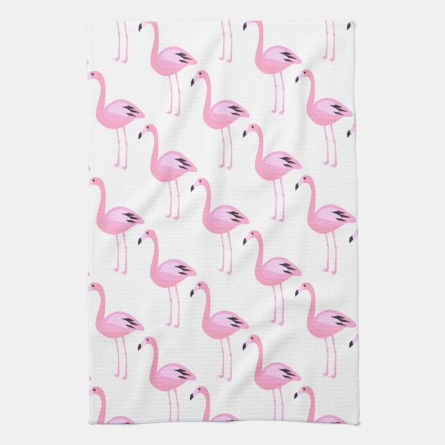 Pink Flamingos 2 Kitchen Towel (Vertical)
