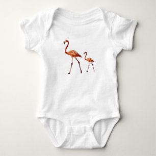 Pink Flamingos Baby Jersey Bodysuit
