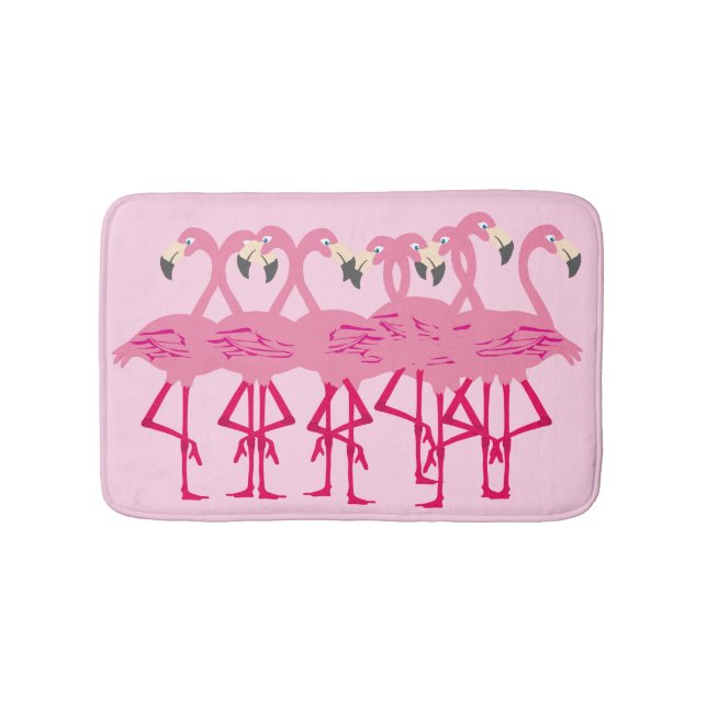 Pink Flamingos Bath Mat (Front)
