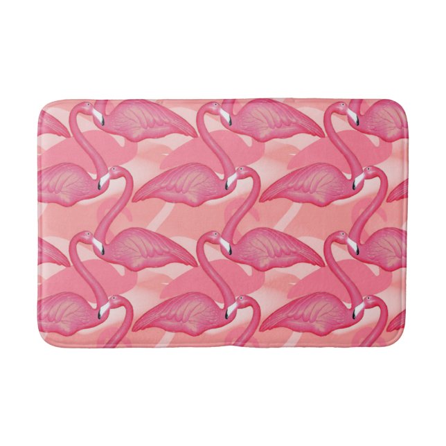 Pink Flamingos Bath Mat (Front)