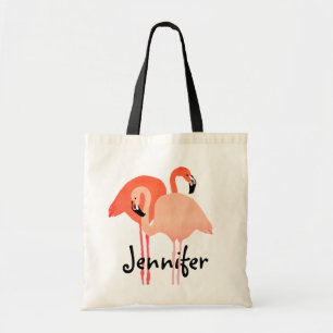 Pink Flamingos Beach Wedding Tote Bag