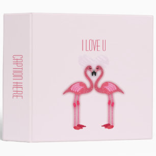 pink flamingos binder - I love u